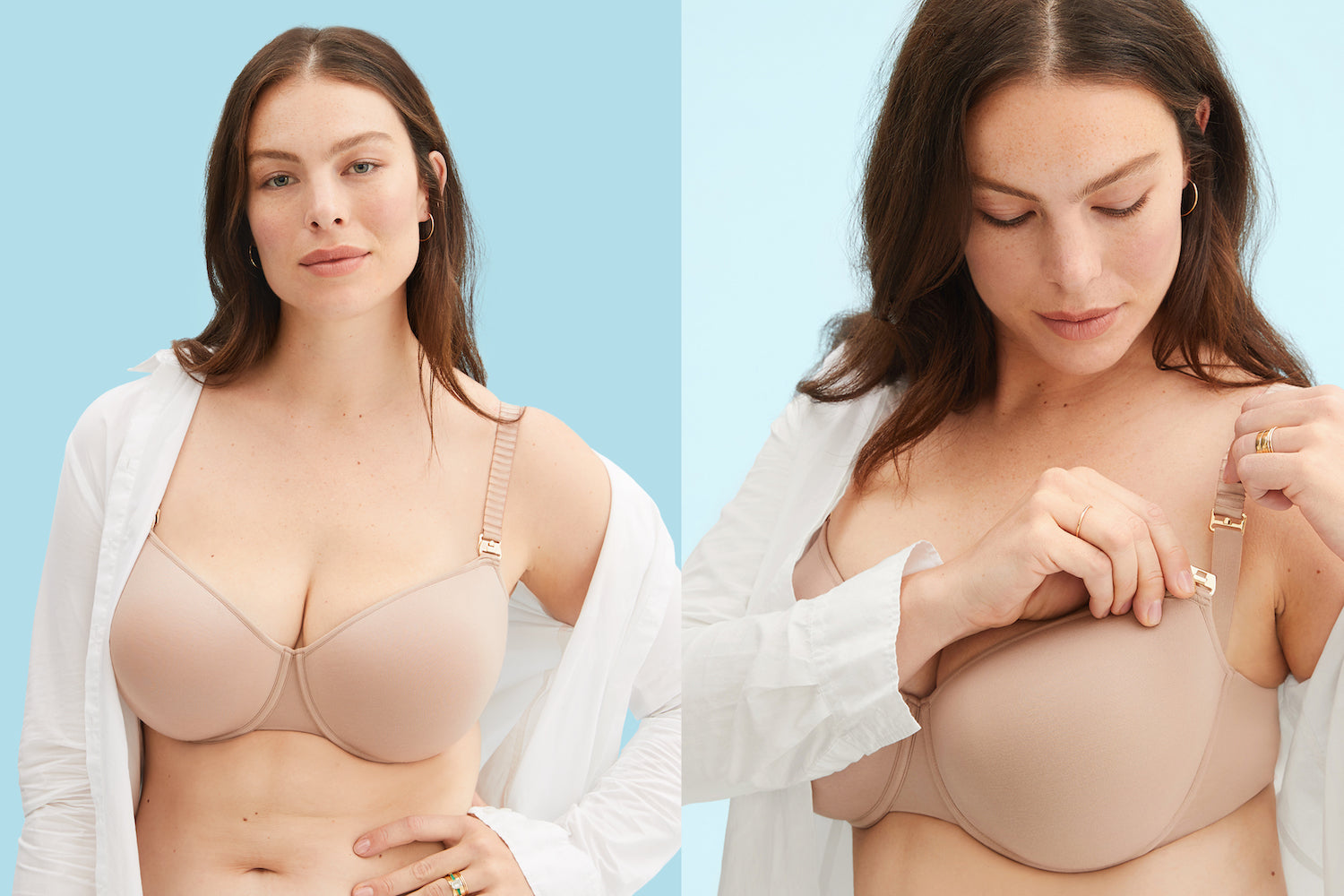 Most moms don't wear the right size nursing bra. Call us for help