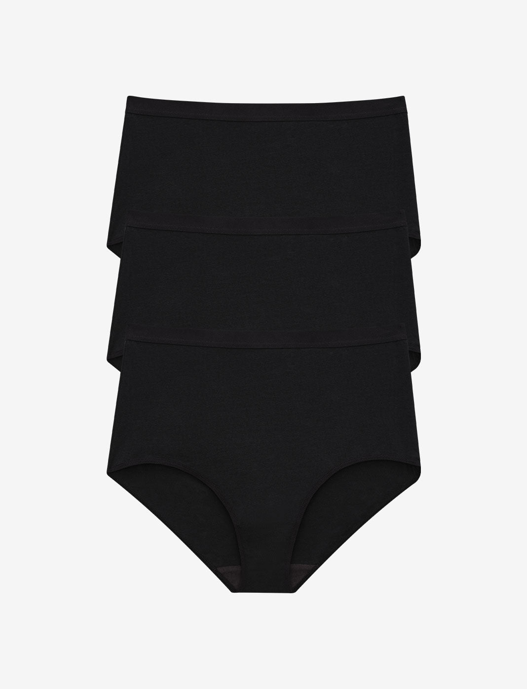 Pact Cotton Foldover Brief 4-pack in Black