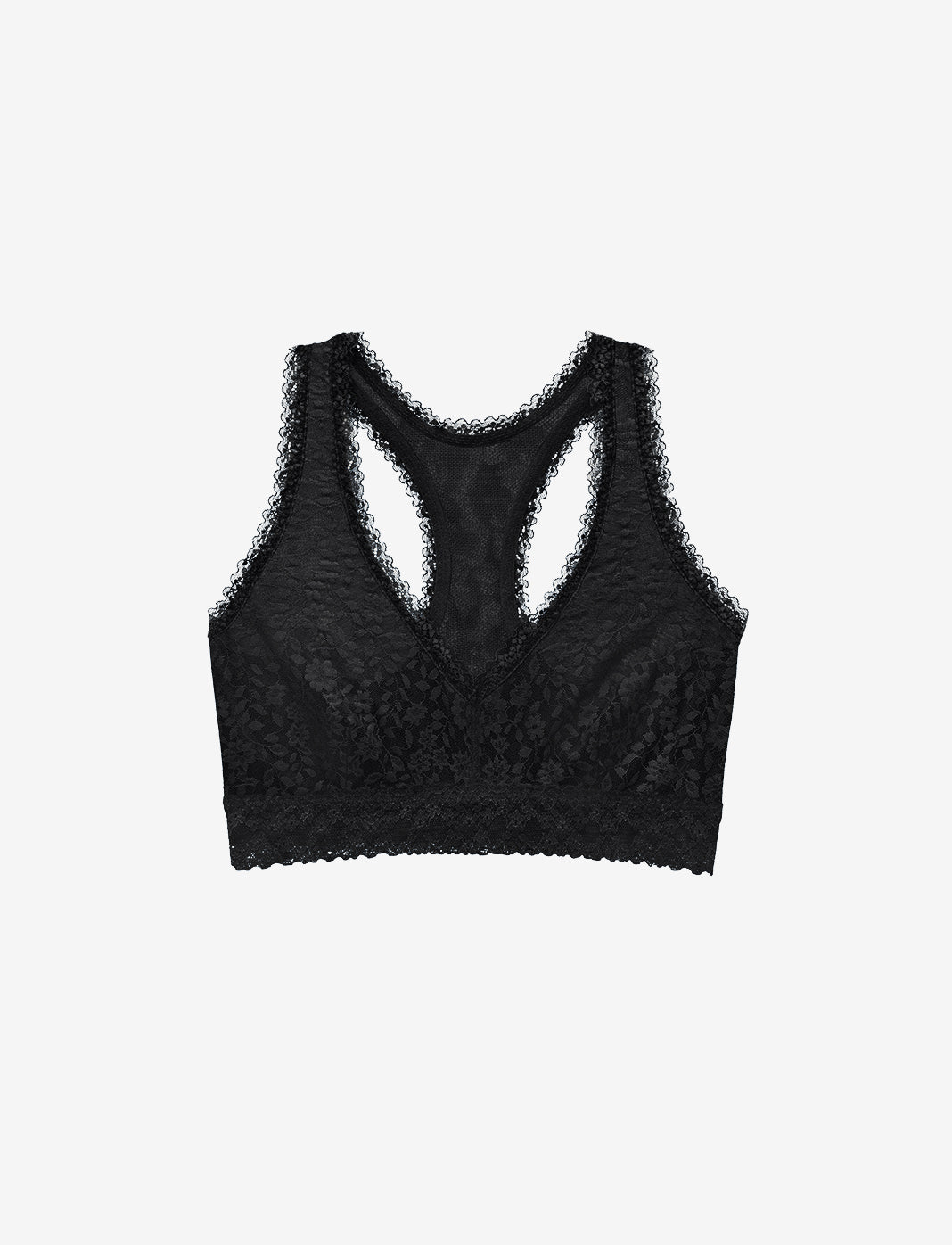 Only Hearts So Fine with Lace Racerback Bralette Black MD at