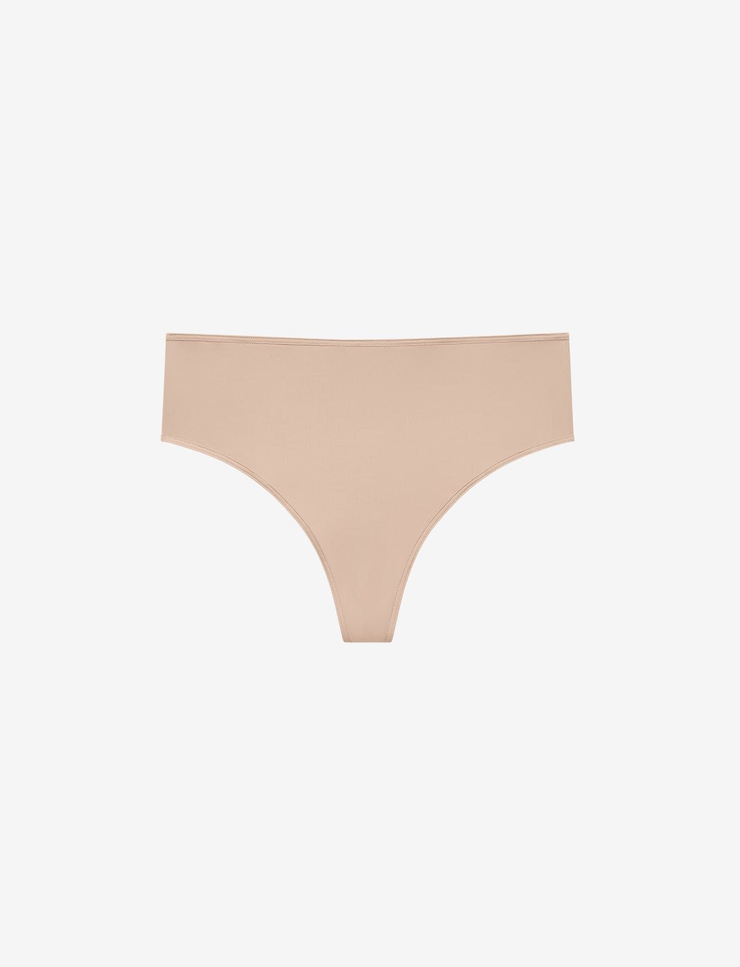Taupe - Microfiber Lace Trim Thong - – BB Store