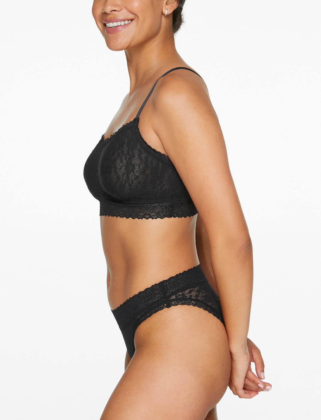 ThirdLove - A classic, redesigned. Our Geo Lace Plunge Bra in Black is a  minimalist's dream.
