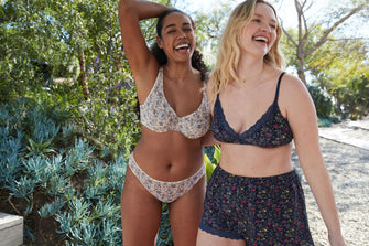 Summer Womens Solid Bikini Set, Push Up Unpadded Bra Swimsuit