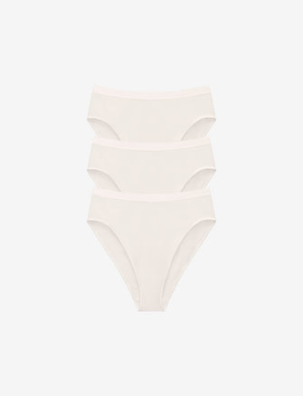 Comfort Soft Cotton Plus Size Underwear High-Cut Brief Panty 3 Pack Nude –  WingsLove