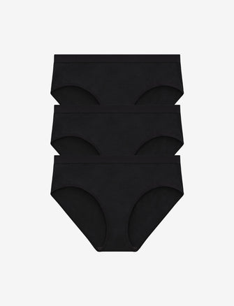 Combo Offer!! 3 Pack Cotton Underwear for Women Sexy Low Rise Ribbed  Hipster Breathable Soft Womens Bikini Panties Cheeky S-2XL