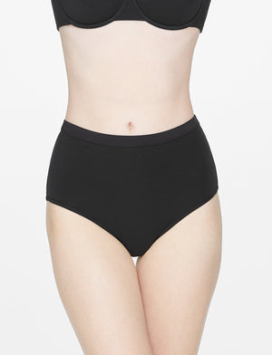 Organic Cloud Cotton Brief - Black - Organic cotton/spandex - ThirdLove,modelD