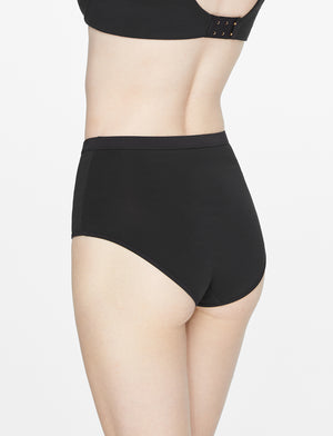 Organic Cloud Cotton Brief - Black - Organic cotton/spandex - ThirdLove,modelD