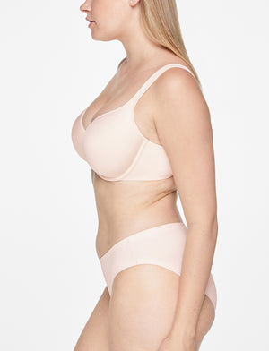 Women's Ultra Thin Bra Large Size Transparent Lace Broad Shoulder Underwear