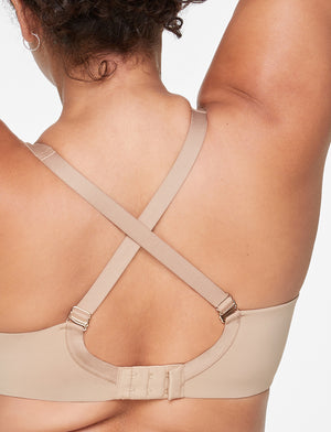 CLZOUD Lively Bras for Women Beige Nylon Women's Low Back