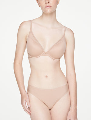 24/7® Classic Uplift Plunge Bra in taupe size 34A1/2 by ThirdLove