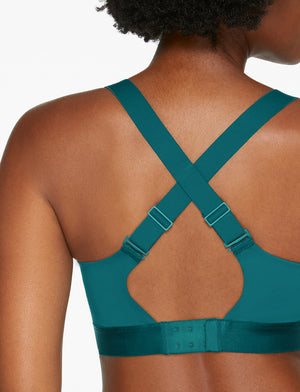  Womens Push Up Wireless Bra Padded T Shirt Bras No Underwire  Plunge Bralette Midnight Emerald 36A