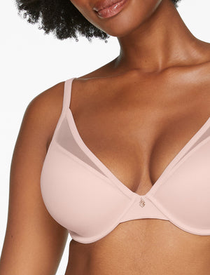 Push-Up Plunge Bra 36C, Barely There/Pink
