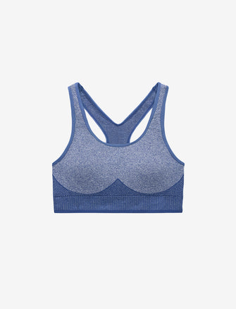  Womens Push Up Bra Racerback Front Closure Bras Plunge  Underwire Tshirt Padded Lace Shadow Blue 32AA