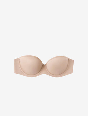 Box design for a women's strapless bra