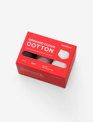 Organic Cloud Cotton Brief 3 Pack Box