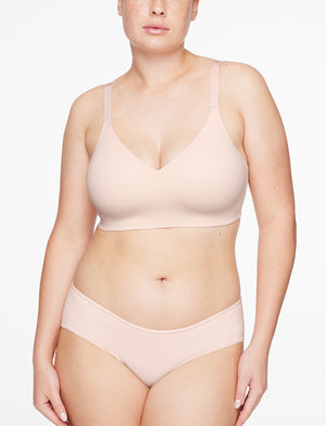 Womens Wireless Plus Size Lace Bra Full Coverage Unlined Minimizer Bra  Comfort Cotton 44I Pink