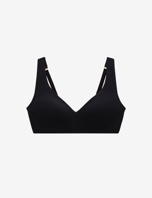 Organic Cloud Cotton Wireless Bra, Black - Thirdlove - Organic Cotton/Spandex,model