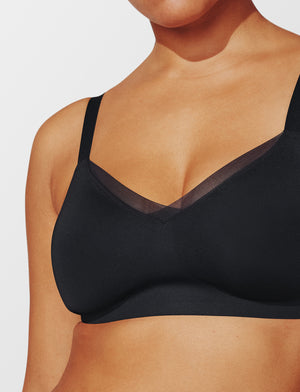 24/7® Classic Wireless Crossover Minimizer Bra, Black - Thirdlove - Nylon/Spandex,modelHHH