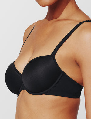 24/7® Classic T-Shirt Bra, Black - Thirdlove - Nylon/Spandex,modelGGG