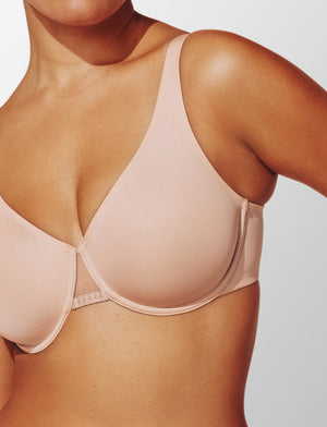 24/7® Classic Unlined Minimizer Bra, Taupe - Thirdlove - Nylon/Spandex,modelHHH