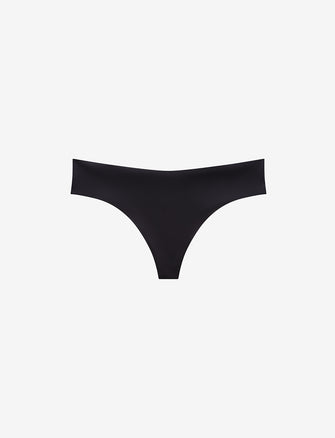 Zero Edge No-Show Thong - Black - 50% nylon/50% Spandex - ThirdLove