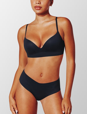 Zero Edge Wireless Push-Up Bra, Black - Thirdlove - 50% nylon/50% Spandex,modelIII