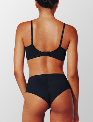 Zero Edge No-Show Cheeky, Black - Thirdlove - 50% nylon/50% Spandex,modelIII