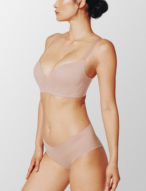 Zero Edge Wireless Push-Up Bra, Taupe - Thirdlove - 50% nylon/50% Spandex,modelJJJ