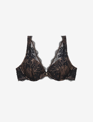 Buy Black Recycled Lace Full Cup Comfort Bra - 38B, Bras