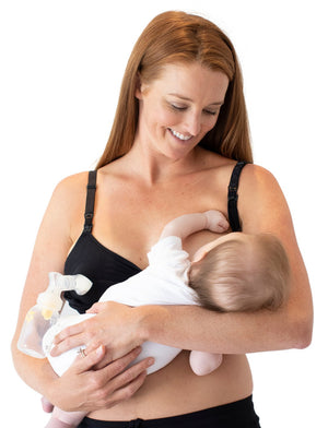 Fashion Women's Maternity Hands-Free Pumping Bra Plus Size Lace