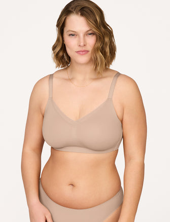 24/7® Classic Nursing Bra Taupe - Soft Cotton Maternity And
