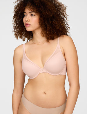 24/7® Classic Uplift Plunge Bra Taupe - Comfortable Plunge Bra for